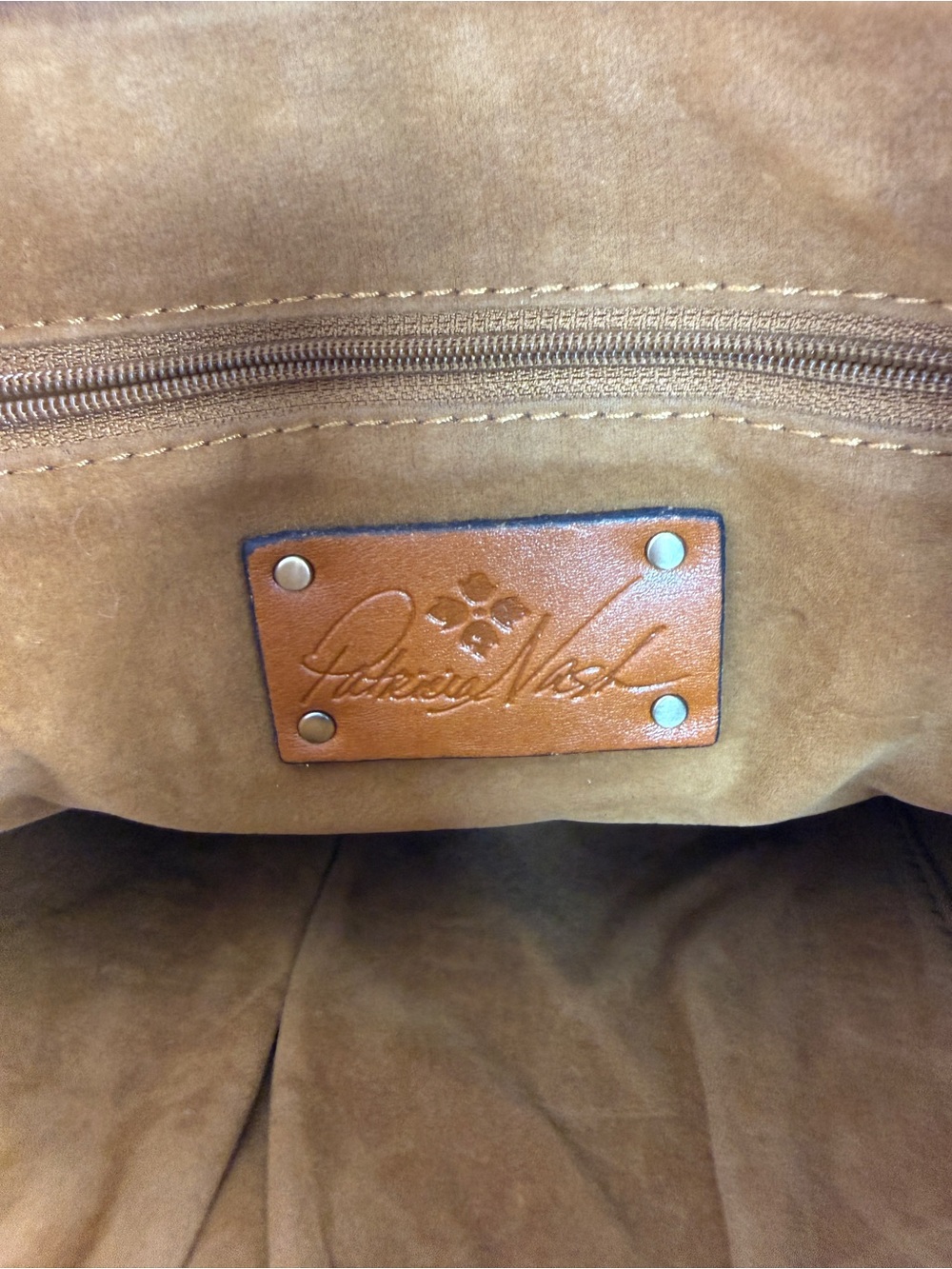 Patricia Nash Aveley Chestnut Tooled Leather Floral Crossbody Bag EUC - Picture 8 of 15